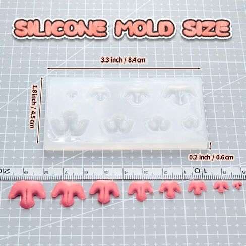 Nuvretk 7 Cute Silicone Molds for Needle Felting - Dog Nose Shapes for Stuffed Animals, DIY Crafts, and Accessories (Triangle) in Saudi Arabia
