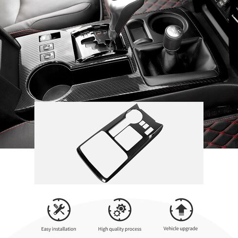 CheroCar Center Console Gear Shift Panel Cover Trim Compatible with Toyota 4Runner SUV 2010-2025,Interior Accessories(Red) in Saudi Arabia