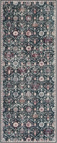 Lahome Moroccan Trellis Washable Area Rugs 5x7, 5x7 Area Rugs for Living Room Bedroom, Indoor Non-Slip Large Oriental Accent Throw Carpet for Kitchen Entryway Bathroom Office, Cream/Multi in Saudi Arabia
