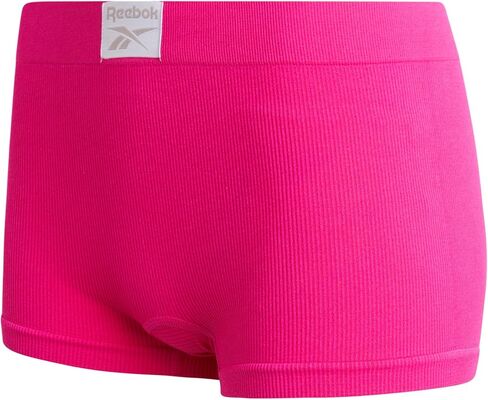 Reebok Women's Boy Shorts Underwear - 4 Pack Ribbed and Cut Out Boyshorts Panties - Seamless Underwear for Women (S-XL) in Saudi Arabia