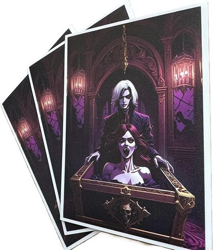 (Samurai) Premium Art Card Sleeves by Foxtrot Designs. Matte Textured Back for Smooth Shuffling. Cherry Blossom and Samurai Warrior. Compatible with MTG and Other TCGs Protection, for Toploaders. in Saudi Arabia