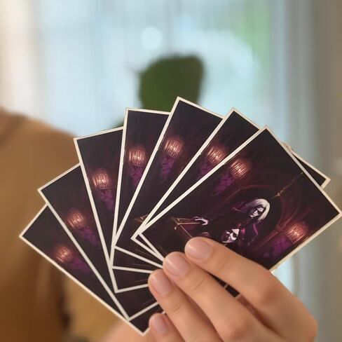 (Samurai) Premium Art Card Sleeves by Foxtrot Designs. Matte Textured Back for Smooth Shuffling. Cherry Blossom and Samurai Warrior. Compatible with MTG and Other TCGs Protection, for Toploaders. in Saudi Arabia