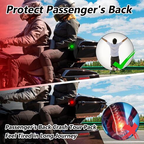 Motorcycle Rear Passenger Chopped Tour Pack Backrest Pad For Harley Road King Street Glide Electra Glide 2014-2024 Accessories(Diamond Black Stitches) in Saudi Arabia