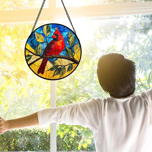 Stained Glass Window Hanging, Sailing Ocean Sun Catchers Glass Panel Navigation Suncatcher Decor for Birthday for Women, Men, Wife, Aunt, and Mom 7.8 in in Kuwait