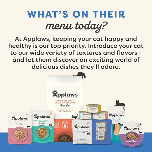 Applaws Senior Natural Cat Cat في موس ، المكونات المحدودة والطبيعية ، البروتين العالي مع عدم وجود إضافات اصطناعية ، مجموعة متنوعة (12 × 2.47 أوقية) in Saudi Arabia