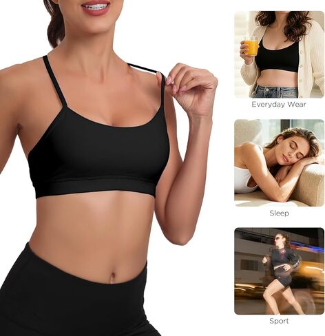 حمالات رياضية مبطنة للسباغيتي للنساء - قم بتجريدة يوجا لليوغا (3 عبوات) in Kuwait