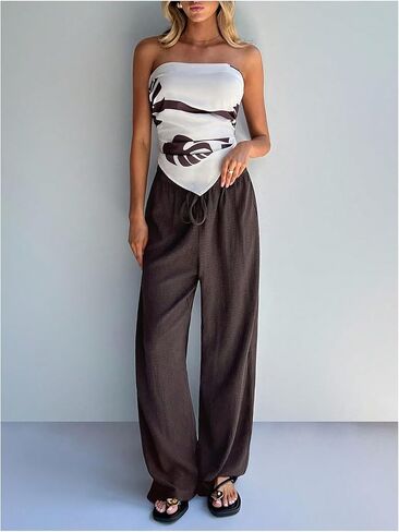 سراويل الساق الواسعة ذات الساق الواسعة من غورجليتر نساء 2025 سراويل فضفاضة كبيرة الحجم in Kuwait