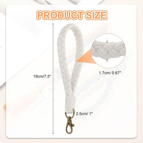 PATIKIL Boho Handmade Bracelet Keychain, Soft Macrame Keychain Braided Wristlet Strap for Gym in Saudi Arabia