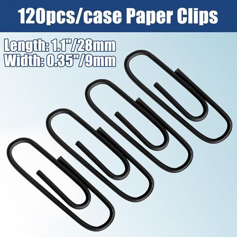 Luomorgo 120 PCS مقاطع الورق الأزرق - 1.1 بوصة (28 مم) الدبوس الورقي المعدني المطلي بالفينيل للمكتب والمدرسة والمنزل والمراقبة والوثائق in Saudi Arabia