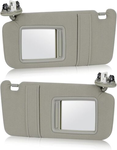 Left Driver Side Sun Visor with Light Fit for Toyota Camry (Only Fit Models with Sunroof) 2007 2008 2009 2010 2011, Replace for 74320-06800-B0 (Beige) in Saudi Arabia