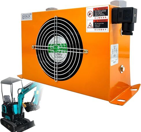 مبرد الهواء الهيدروليكي AJ0607T-CA مشعاع الزيت المبرد بالهواء DC 12V 48W 20L / min in Kuwait