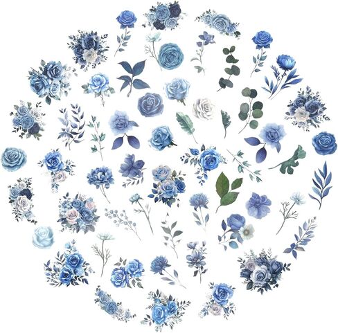 100 Pcs Natural Flower Stickers for Scrapbooking Junk Journal Notebook Planner Card Making Collage Envelope Water Bottle Phone Case Craft, Rose, Daisy, Lavender, Sunflower, Wildflower Stickers in Saudi Arabia