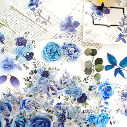 100 Pcs Natural Flower Stickers for Scrapbooking Junk Journal Notebook Planner Card Making Collage Envelope Water Bottle Phone Case Craft, Rose, Daisy, Lavender, Sunflower, Wildflower Stickers in Saudi Arabia