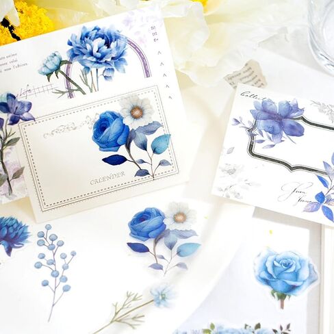 100 Pcs Natural Flower Stickers for Scrapbooking Junk Journal Notebook Planner Card Making Collage Envelope Water Bottle Phone Case Craft, Rose, Daisy, Lavender, Sunflower, Wildflower Stickers in Saudi Arabia