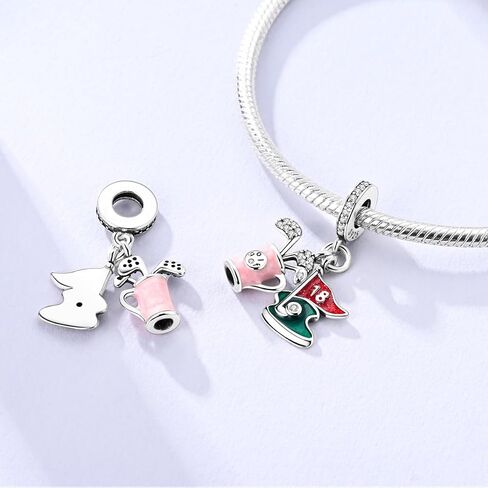 Hapour 925 Sterling Silver Charms for Charm Bracelets Necklace Netclace Jewelry Dangle Beads Charm for Women Mom in Saudi Arabia