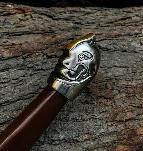 Handsmith ™ God of War Kraatos - الفأس المصنوع يدويًا مع غمد الجلد الأصلي ، فأس الفايكينغ ، الفأس ، كوزبلاي درع ، الدعامة ، النسخ المتماثلة ، سلاح الأزياء (ب- ترقية كرااتوس فأس) in Saudi Arabia