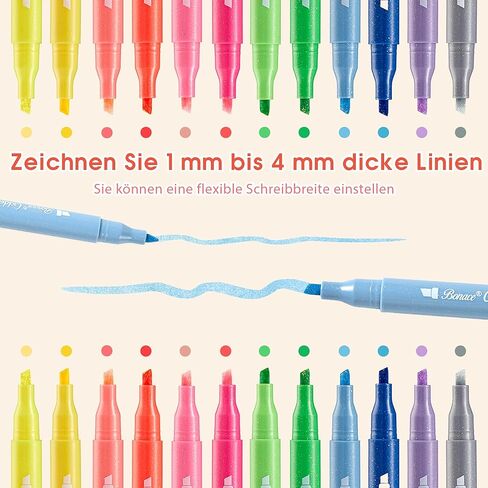 Bonace 12pcs Glitter Highlighters ، علامات تمييز Glitter Highlight ، ألوان متنوعة من النزاعات - لا يوجد نصيحة إزميل نزيف ، لمخطط اليومية ، مؤلف الكتاب المقدس ، دفتر ملاحظات （شظية بريق） in Kuwait