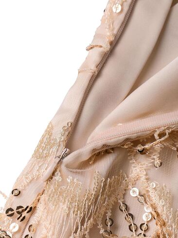 Welaken Girls واحد كتف الترتر فستان الزعنفة مع سحاب جانبي in Kuwait