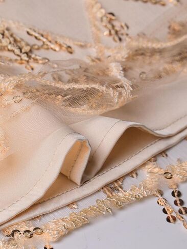 Welaken Girls واحد كتف الترتر فستان الزعنفة مع سحاب جانبي in Kuwait