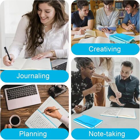 Azureal Journal for Women Men ، محفوظات المجلات المبطنة A5 5.7x 8.3 in ، Hardcover Leather Journal Diary 160 Pages ، Journals for Write ، Travel ، Business ، Home & School (Black) in Kuwait