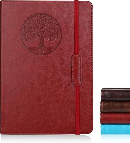 Azureal Journal for Women Men ، محفوظات المجلات المبطنة A5 5.7x 8.3 in ، Hardcover Leather Journal Diary 160 Pages ، Journals for Write ، Travel ، Business ، Home & School (Black) in Kuwait