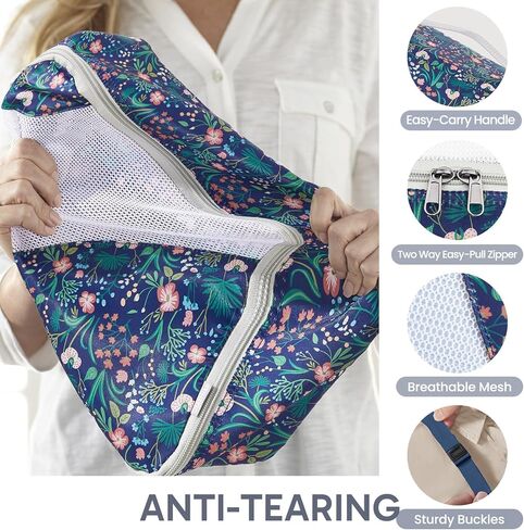 جميعها تشمل 10 مكعبات تعبئة متينة للحقائب ، و Olarhike Essentials للسفر ، والخياطة المضادة للمعلومات ، ومنظمي تعبئة أمتعة محسّن جديد لملحقات السفر ، والأزرق الفاتح in Kuwait