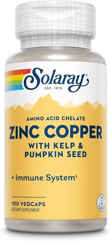 Solaray Zinc + Copper Amino Acid Chelate Vcapsules ، 100 Count in Saudi Arabia