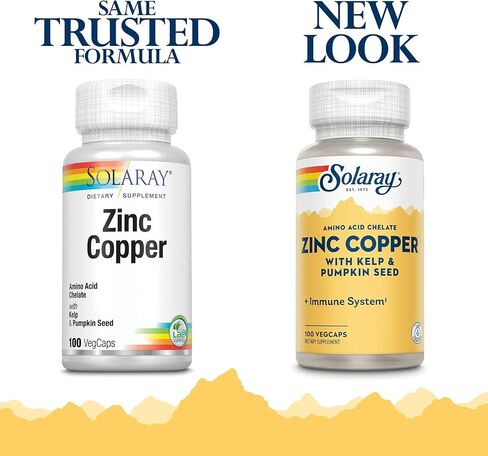 Solaray Zinc + Copper Amino Acid Chelate Vcapsules ، 100 Count in Saudi Arabia