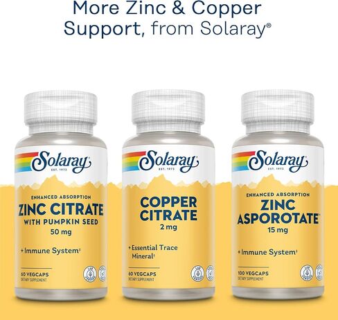 Solaray Zinc + Copper Amino Acid Chelate Vcapsules ، 100 Count in Saudi Arabia