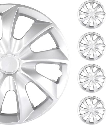 Scitoo 4-pack Premium 16 int Hubcaps مجموعة حافة العجلات على غرار OEM سهلة على Car Truck Suv Hub Cap بديل لـ Ford ، لـ Dodge ، Honda ، for Mazda ، for Kia ، for Hyundai ، for Mitsubishi ، etc. in Saudi Arabia
