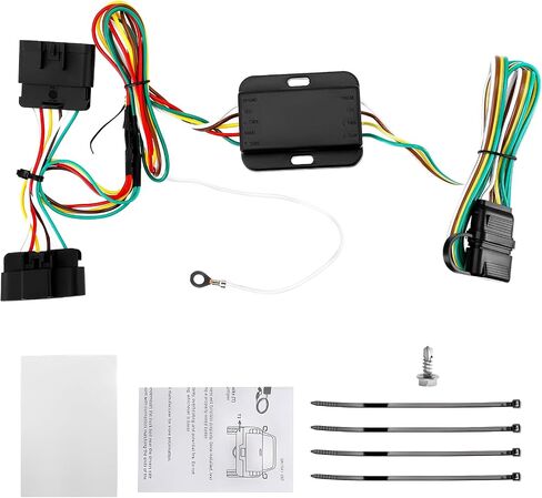 4-Pin Trailer Wiring Harness Compatible with 2019–2024 Toyota RAV4 & 2021–2024 RAV4 Prime, Custom-Fit T-Connector 4-Way Flat Trailer Light Plug, Trailer Hitch Wiring Replace 56434 in Saudi Arabia