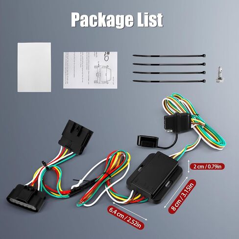 4-Pin Trailer Wiring Harness Compatible with 2019–2024 Toyota RAV4 & 2021–2024 RAV4 Prime, Custom-Fit T-Connector 4-Way Flat Trailer Light Plug, Trailer Hitch Wiring Replace 56434 in Saudi Arabia