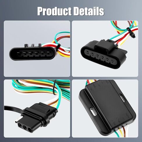 4-Pin Trailer Wiring Harness Compatible with 2019–2024 Toyota RAV4 & 2021–2024 RAV4 Prime, Custom-Fit T-Connector 4-Way Flat Trailer Light Plug, Trailer Hitch Wiring Replace 56434 in Saudi Arabia