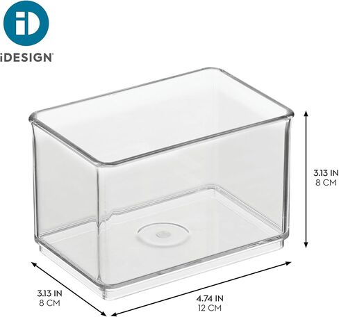 Idesign Small Organizer Bin - مجموعة من 4 - واضحة - مصنوعة في الولايات المتحدة الأمريكية in Saudi Arabia
