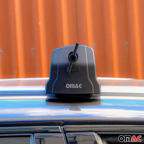 Omac Roof Rack Cross Bars Carrier Luggage Carrier لـ Kia Sportage 2005-2010 Black 2 PCS مضاد للسرقة للسفر قوارب الزوارق التزلج على الجليد التزلج على الجليد in Saudi Arabia