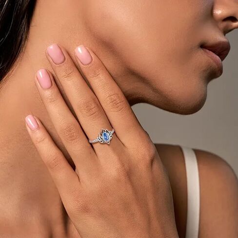 FK MY TRAUMA LOTUS RING, S925 Sterling Silver Lotus Flower Promise Rings Zircon Inlaid Begin Again Inspirational Ring Reminds You To Let Go of Your Trauma in a Playful Way No Mud No Lotus Ring Jewelry Gifts for Women Sisters in Kuwait