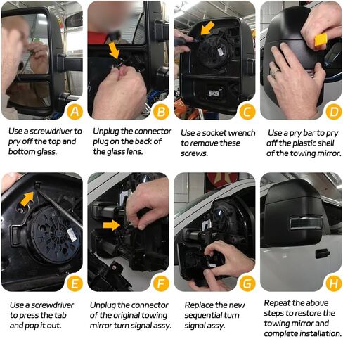 NJSBYL Led Side Mirror Marker Lamp For Ford F150 F250 F350 F450 F550 2017 2018 2019 2020 2021 2022 2023 Super Duty Switchback White Driving Parking Light Amber Turn Signal Lights Clear Lens in Saudi Arabia