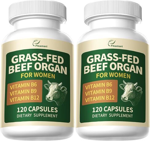 مكملات لحوم البقر للنساء المصابات بالكبد والقلب والكلى وأنسجة الرحم ومجمع فيتامين ب مصنوع في الولايات المتحدة الأمريكية ، خالية من الغلوتين ، غير المعدلة وراثيا ، 120 كبسولة in Kuwait