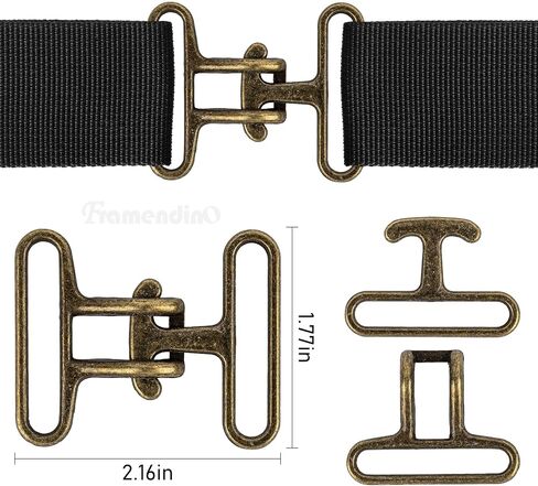 Framendino, 8 Pack Silver Cinch Belt Buckle Surcingle Strap Buckles Interlocking Clasp Replacement for DIY Waist Sewing in Saudi Arabia