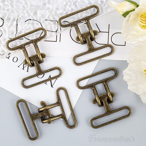 Framendino, 8 Pack Silver Cinch Belt Buckle Surcingle Strap Buckles Interlocking Clasp Replacement for DIY Waist Sewing in Saudi Arabia