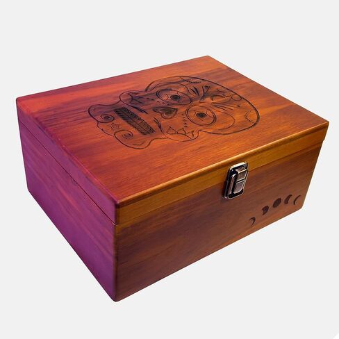 Tree of Life Large StashBox – Premium Wood Keepsake Box with Hinged Lid and Metal Latch Storage Boxes with Lid Engraved Tree Design Gift Box Treasure in Saudi Arabia