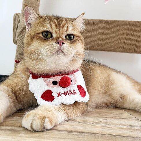 Cute Pet Birthday Costume Bandana Scarf Bib and Hat Set for Cat Small Dog, Cat Birthday Decorations Outfits (Polka Dot) in Saudi Arabia
