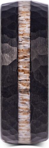 Manly Bands: Men's Antler Wedding Bands and Rings - Made With Real Deer Antlers - Designed for Hunters and Wilderness Enthusiasts in Kuwait