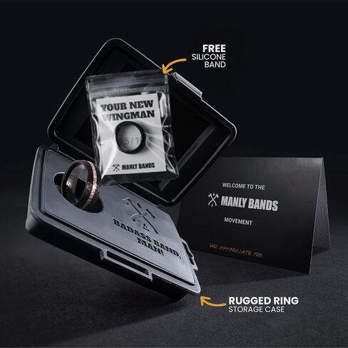 Manly Bands: Men's Antler Wedding Bands and Rings - Made With Real Deer Antlers - Designed for Hunters and Wilderness Enthusiasts in Kuwait