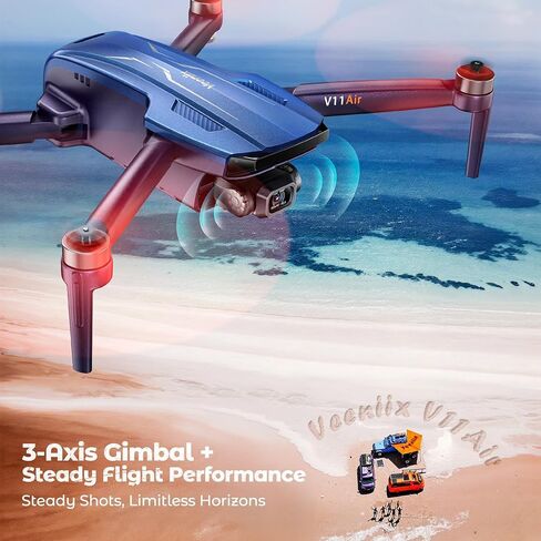 طائرة بدون طيار V11Air مع كاميرا 6K للبالغين ، طائرات بدون طيار من 3 محاور مع فيديو 4K/30 إطارًا في الثانية ، طائرة طائرة محترفة من طراز FPV 10000 قدم ، وقت طيران يبلغ طوله 70 دقيقة ، والتحكم الذكي في GPS ، in Kuwait