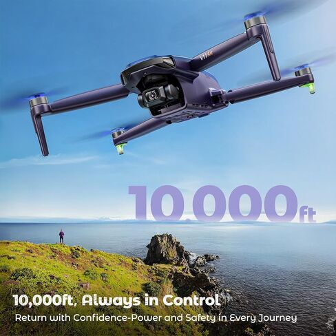 طائرة بدون طيار V11Air مع كاميرا 6K للبالغين ، طائرات بدون طيار من 3 محاور مع فيديو 4K/30 إطارًا في الثانية ، طائرة طائرة محترفة من طراز FPV 10000 قدم ، وقت طيران يبلغ طوله 70 دقيقة ، والتحكم الذكي في GPS ، in Kuwait