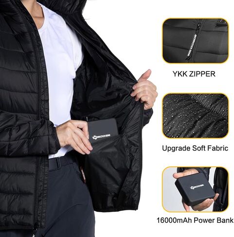 Heated Jacket, Lightweight Heating Jackets with 12V/5A Power Bank, 6 Areas Winter Coat for Men and Women in Kuwait