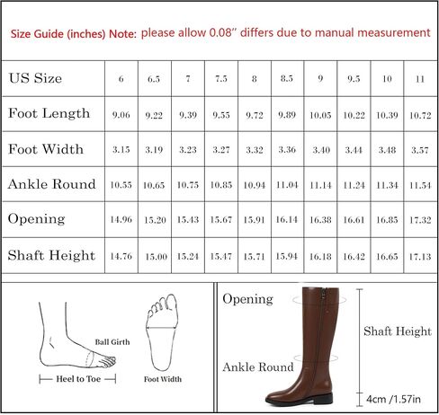 Modatope Knee High Boots Women Round Toe Chunky Low Flat Heel Side Zipper Fall Winter Tall Boots for Women in Saudi Arabia