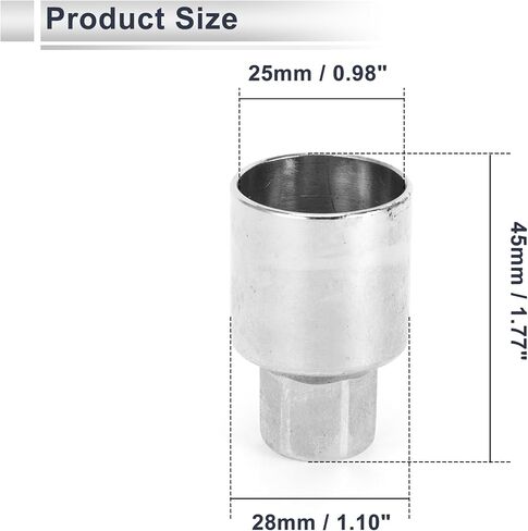 Vehicle Wheel Lock Lugnut for Jeep Compass #808 Anti-Theft Screw Nut Removal Key Socket 1pc in Saudi Arabia