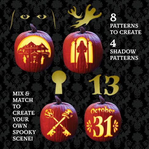 Pumpkin Masters Halloween Pumpkin Carving Kit – 4 Safe Tools & 12 Stencil Patterns – Create Fun & Spooky Jack-O’-Lanterns for Halloween Decorations in Saudi Arabia